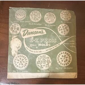 Vintage 1950's Duncan Bisque Mold EZ Press No. 2 Flowers